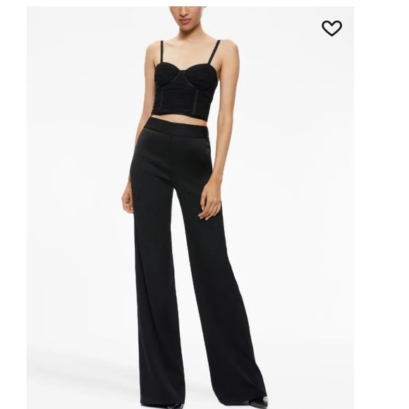 NWT alice + olivia Damia ruched bustier top Sz 0 #U1